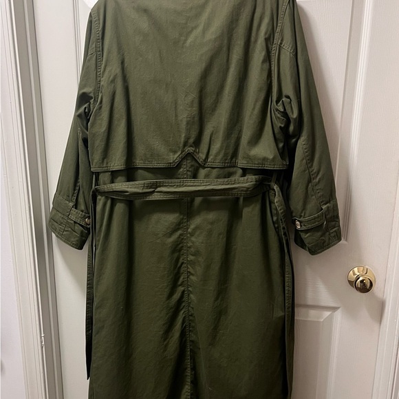 Eddie Bauer Womens Trench Coat with Zip-out Thinsulate  Lining. Army Green Sz M - Picture 3 of 9